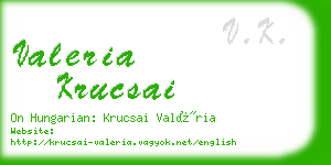 valeria krucsai business card